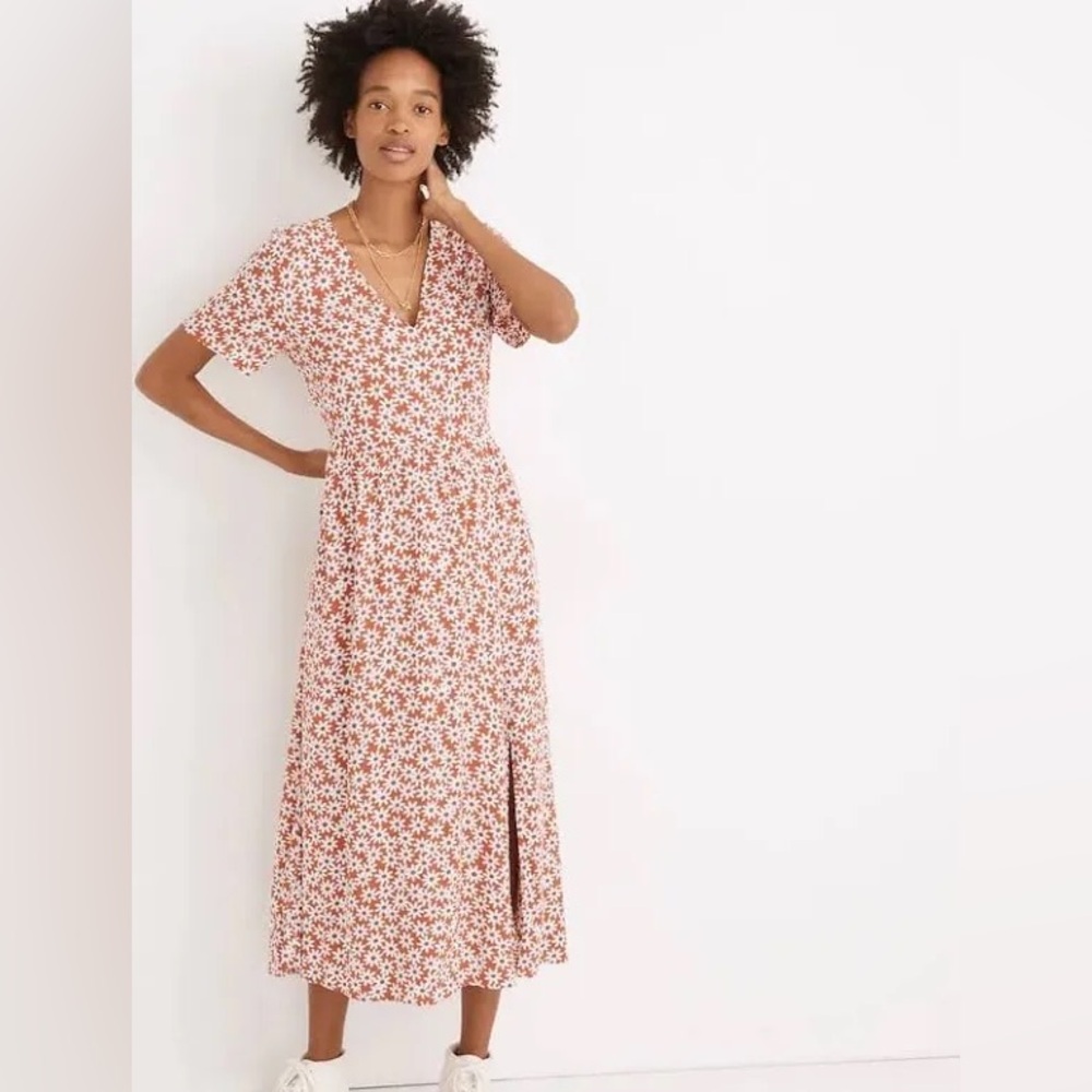 Madewell short sleeve Clara midi dress